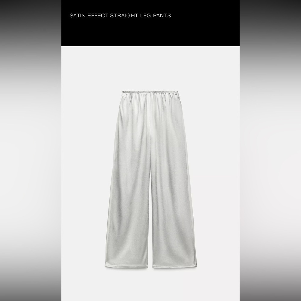 Satin Effect wide leg pants